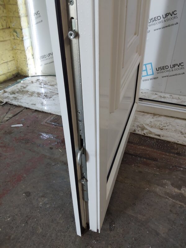 Used White Upvc Front Door And Toplight 910mm x 2655mm 0589 - Image 8