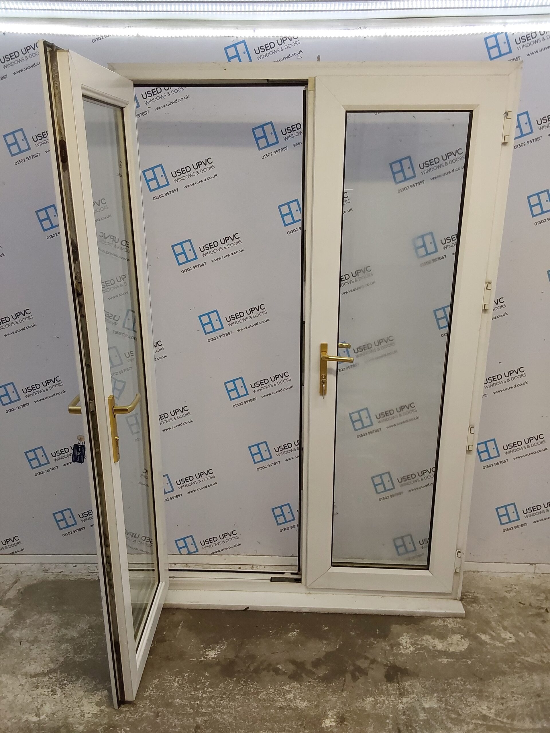 Used White Upvc French Doors 1345mm x 2120mm EA5 | Used UPVC Windows ...