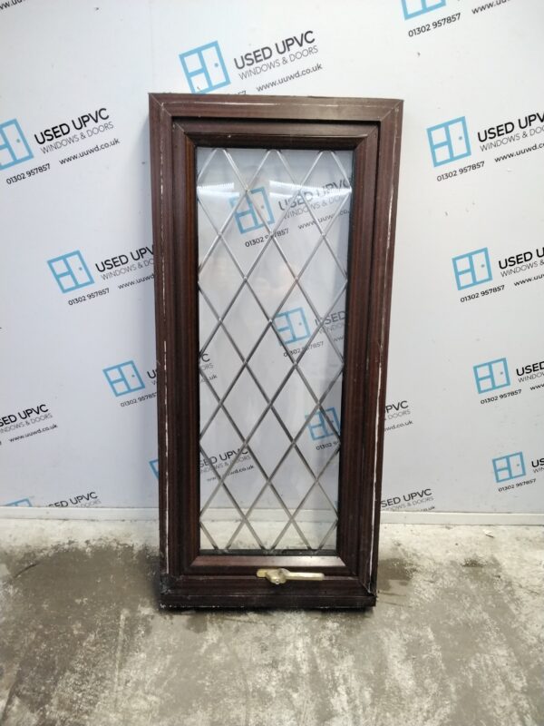 Used rosewood upvc window 560mm x 1245mm C2010 - Image 2