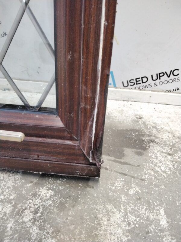 Used rosewood upvc window 560mm x 1245mm C2010 - Image 5