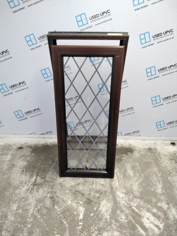 Used rosewood upvc window 560mm x 1245mm C2010 - Image 3