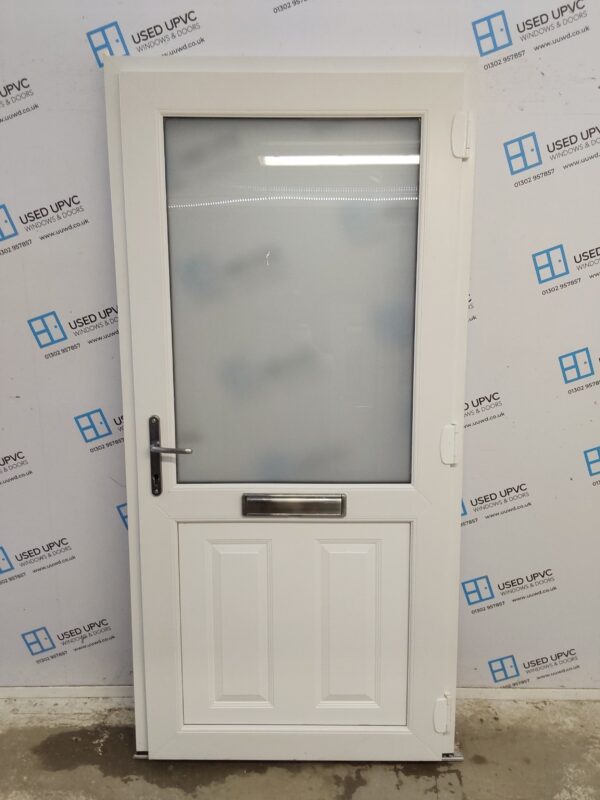Used White Upvc Front Door 1000mm x 2080mm 0525 - Image 2