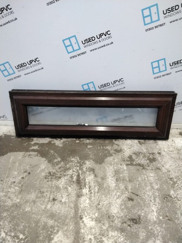 Used woodgrain upvc window 1190mm x 365mm A0023