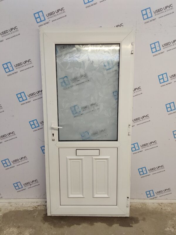 Used White Upvc Front Door 930mm x 2020mm 0239 - Image 2