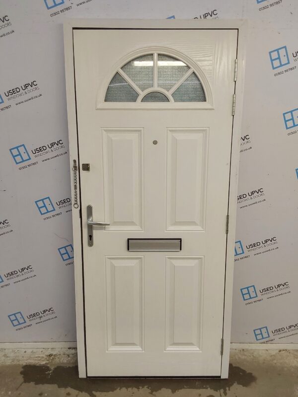 Used Black Composite Front Door 900mm x 2010mm C9D36 - Image 2