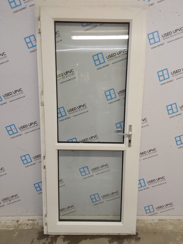 Used White Upvc Back Door 900mm x 2100mm C9D46 - Image 2