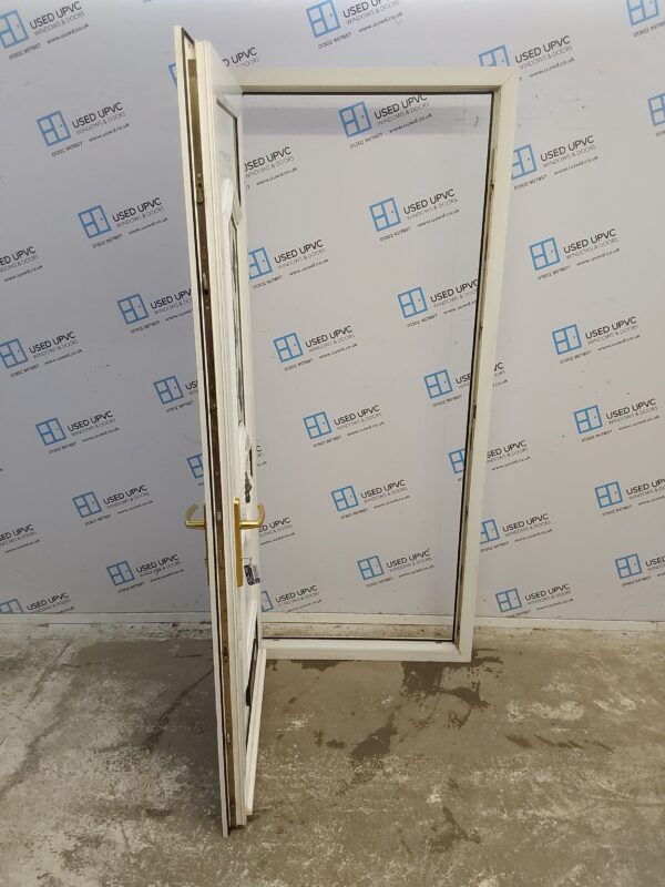 Used White Upvc Front Door 915mm x 2075mm (Reduce To 895mm) C9D55 - Image 3