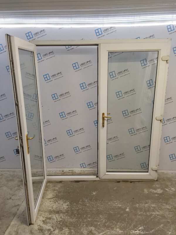 Used White Upvc French Doors 1850mm x 2120mm EA2 - Image 3