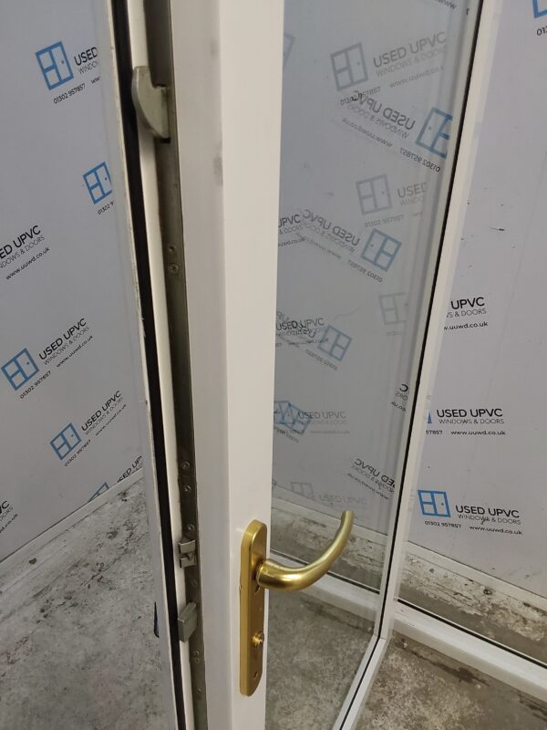 Used White Upvc French Doors 1850mm x 2120mm EA2 - Image 6