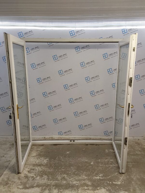 Used White Upvc French Doors 1850mm x 2120mm EA2 - Image 4