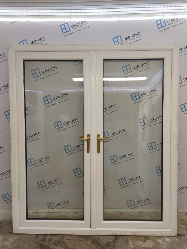 Used White Upvc French Doors 1850mm x 2120mm EA2 - Image 2