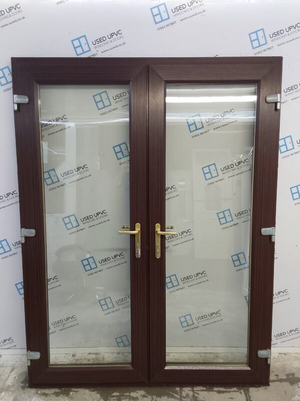 Used Woodgrain Upvc French Doors 1575mm x 2050mm EA5