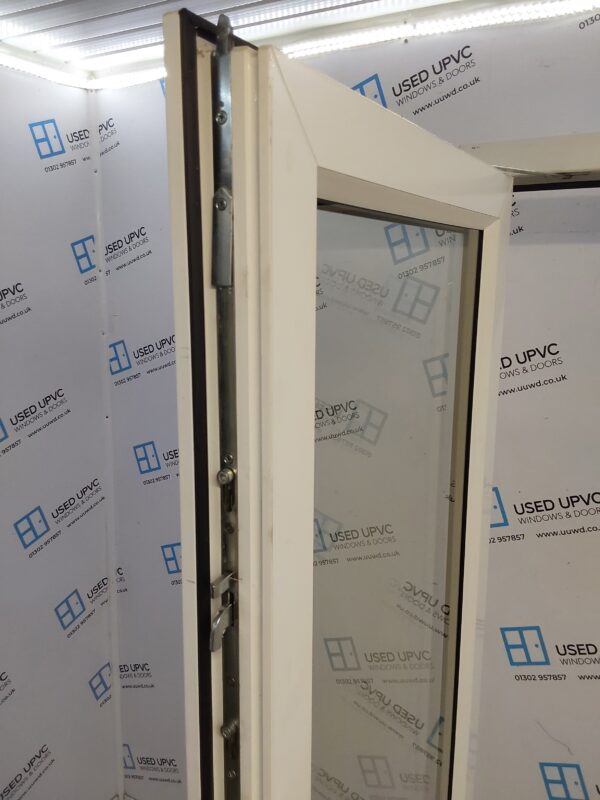 Used White Upvc French Doors 1545mm x 2065mm EA7 - Image 5