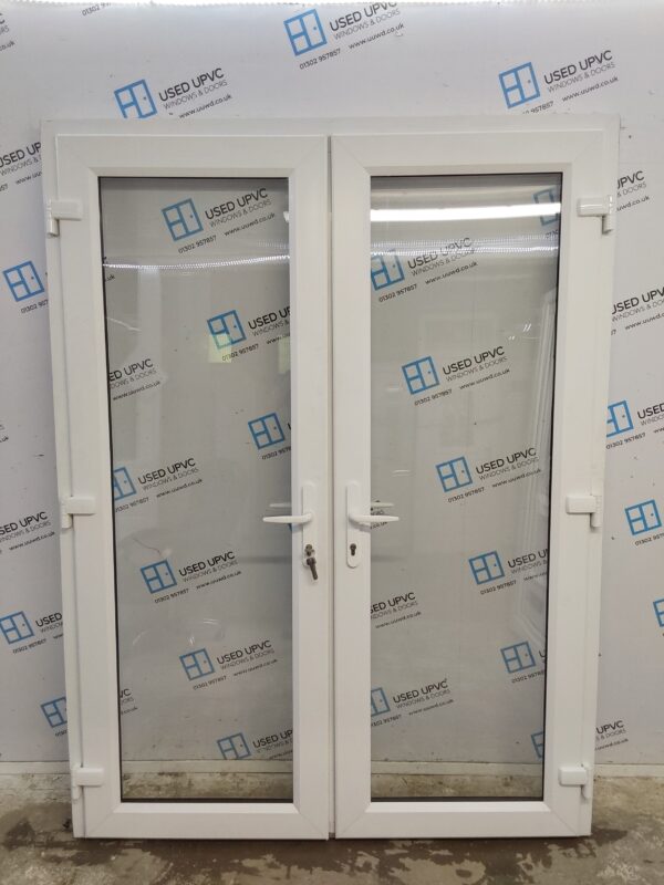 Used White Upvc French Doors 1545mm x 2065mm EA7