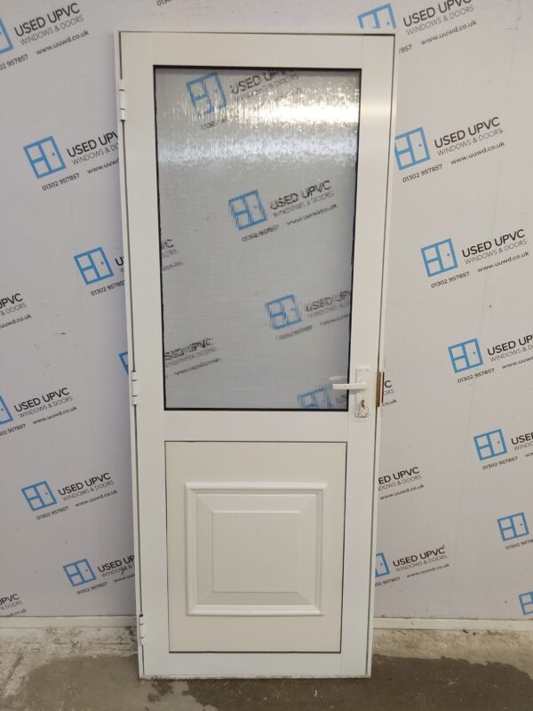 Used White Aluminium Caravan Door (Outwards Opening) 760mm x 1975mm C6076