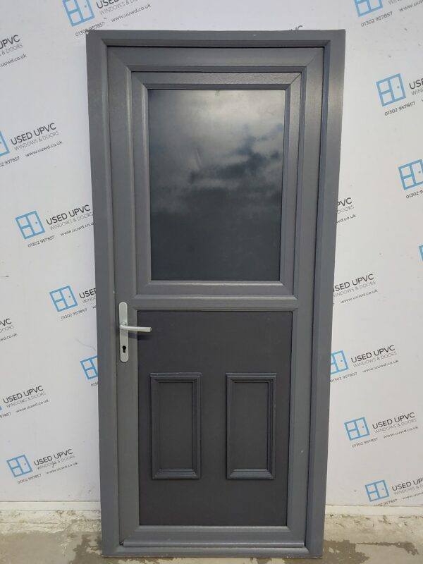 Used Anthracite Grey Upvc Stable Back Door 900mm x 2015mm 0339