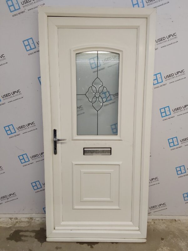 Used White Upvc Front Door 965mm x 2100mm 0441