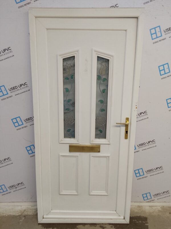 Used White Upvc Front Door 935mm x 2020mm 0214
