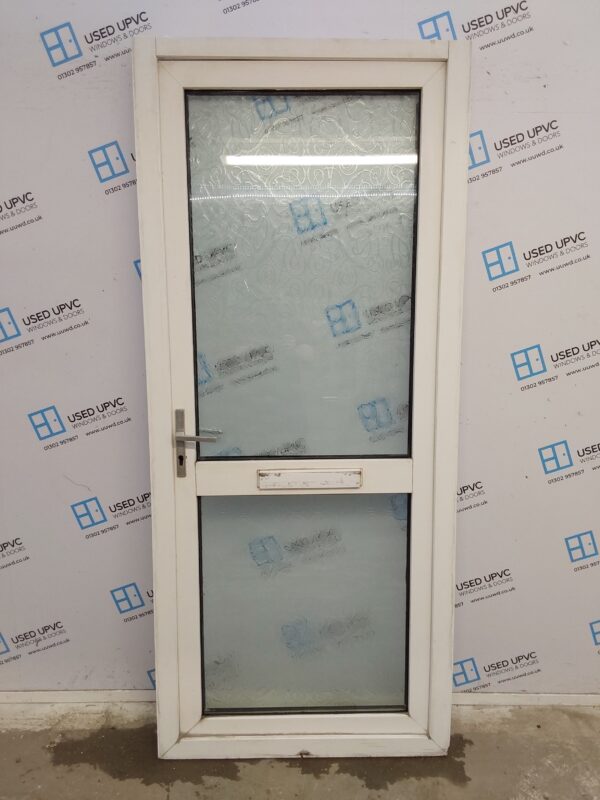 Used White Upvc Front Door 915mm x 2115mm 0202