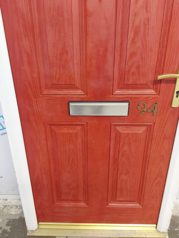 Used Red Composite Front Door 940mm x 2080mm 0179 - Image 12