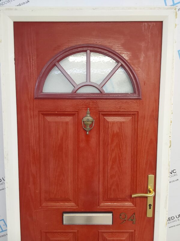 Used Red Composite Front Door 940mm x 2080mm 0179 - Image 11