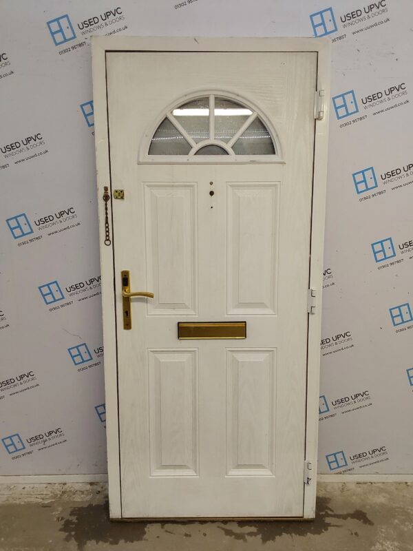 Used Red Composite Front Door 940mm x 2080mm 0179 - Image 2