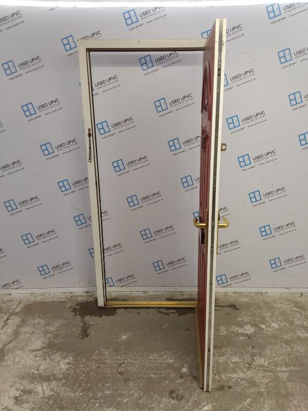 Used Red Composite Front Door 940mm x 2080mm 0179 - Image 3