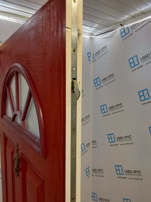 Used Red Composite Front Door 940mm x 2080mm 0179 - Image 4