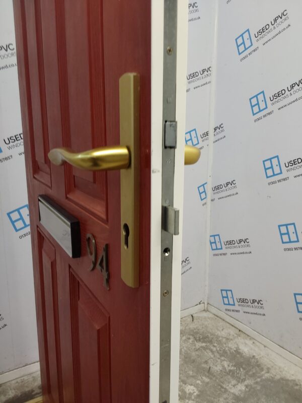 Used Red Composite Front Door 940mm x 2080mm 0179 - Image 5