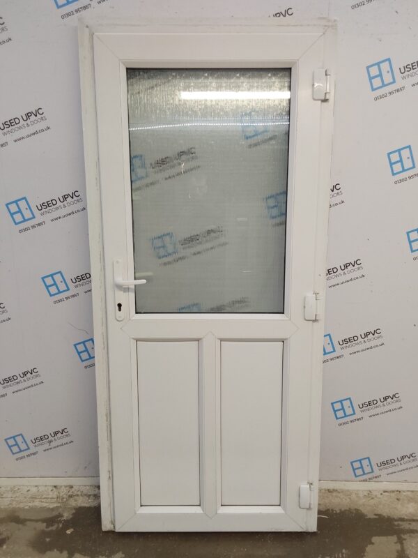 Used White Upvc Back Door 915mm x 2020mm 0690 - Image 2