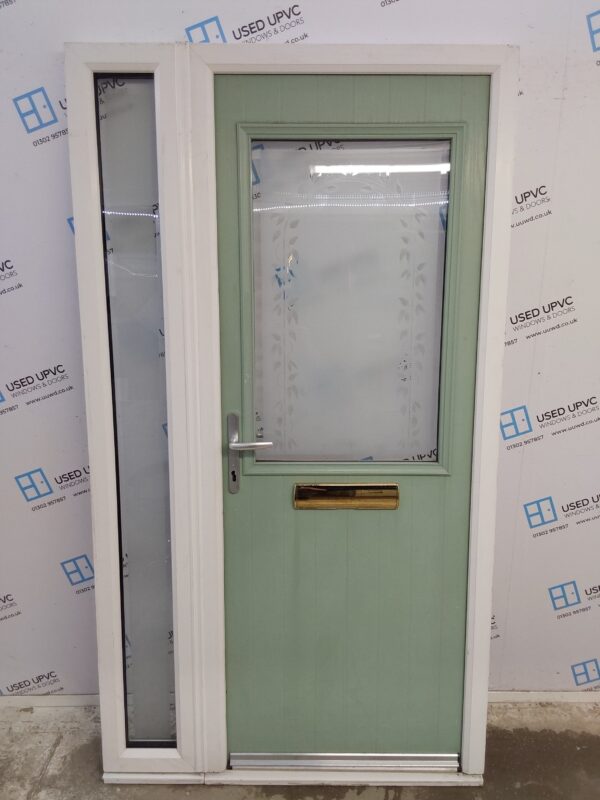 Used Chartwell Green Composite Front Door And Side Panel 1160mm x 2105mm DS014