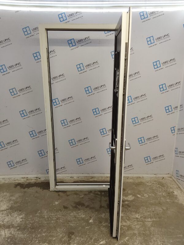 Used Black Upvc Front Door 900mm x 2105mm (Reduce To 885mm) 0563 - Image 3