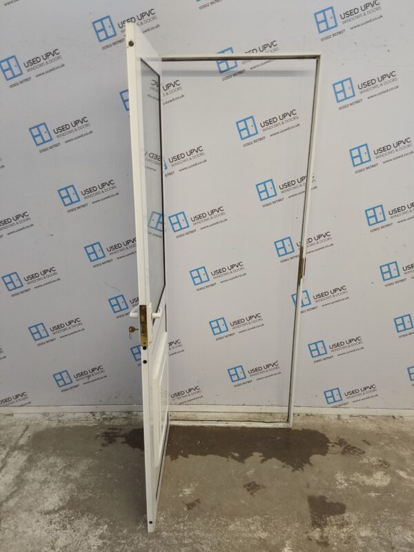 Used White Aluminium Caravan Door (Outwards Opening) 760mm x 1975mm C6076 - Image 2