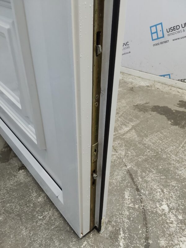 Used White Upvc Arched Front Door With Side Panels And Toplight 1300mm x 2260mm DS041 - Image 6