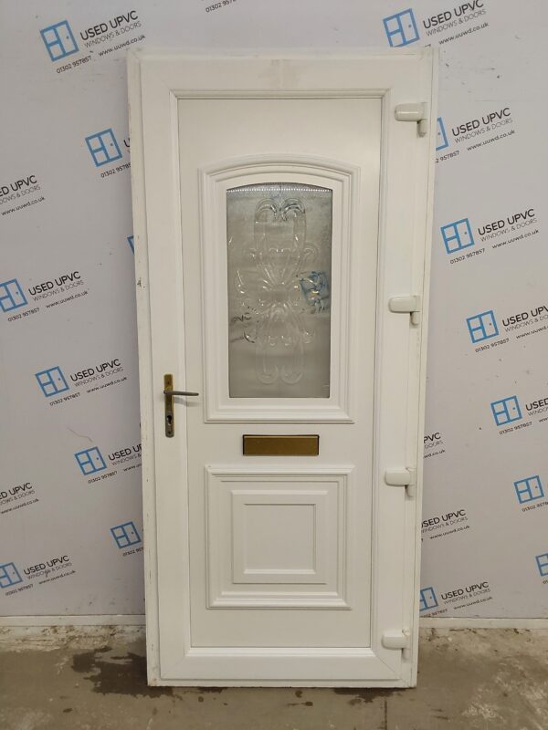 Used White Upvc Front Door 935mm x 2090mm (Reduce To 915mm) 0526 - Image 2