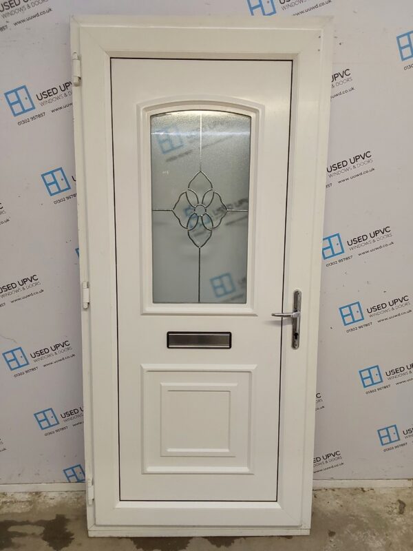 Used White Upvc Front Door 965mm x 2100mm 0441 - Image 2