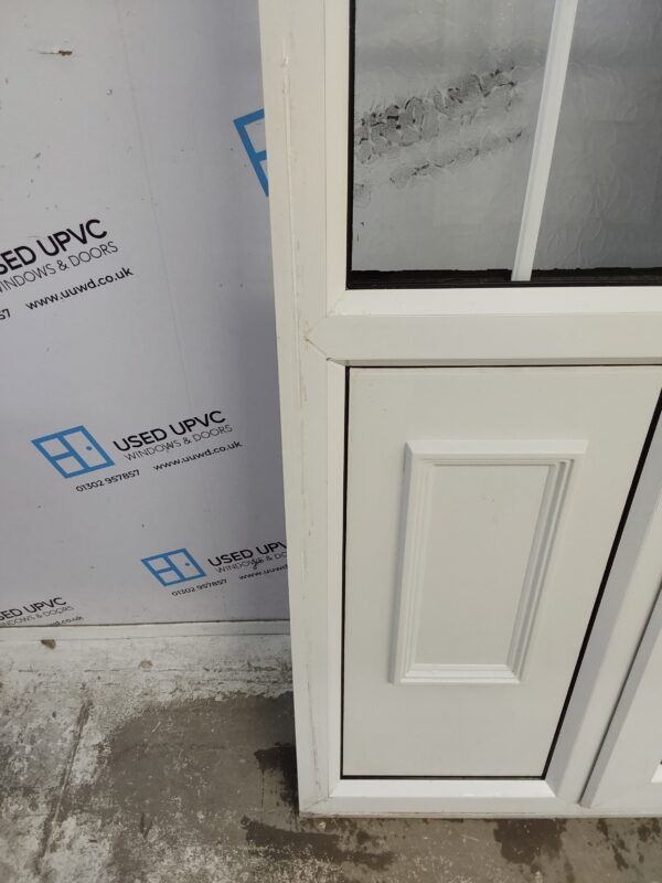 Used White Upvc Front Door And Side Panel 1350mm x 2080mm DS008 - Image 11