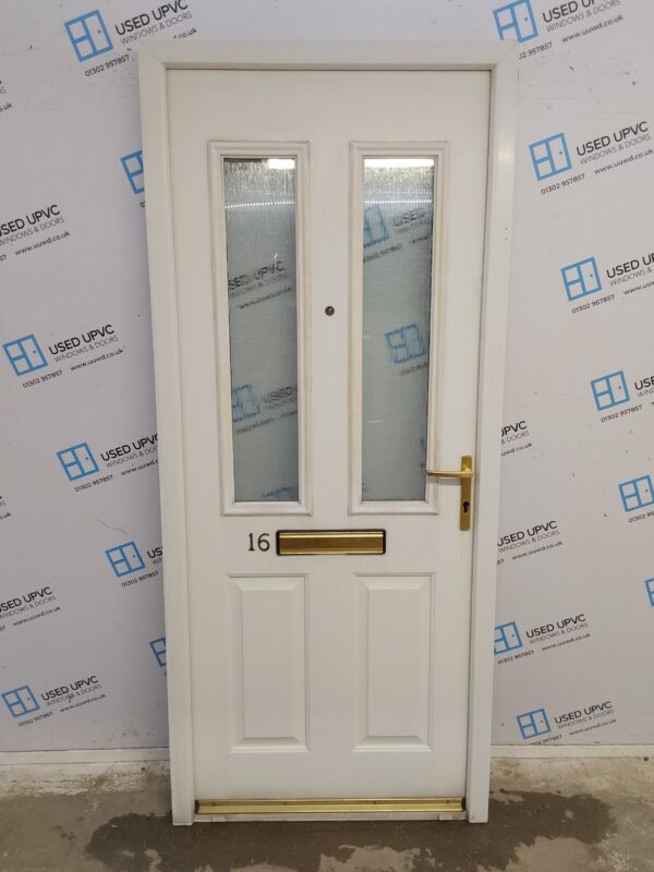Used White Composite Front Door 910mm x 2100mm 0723