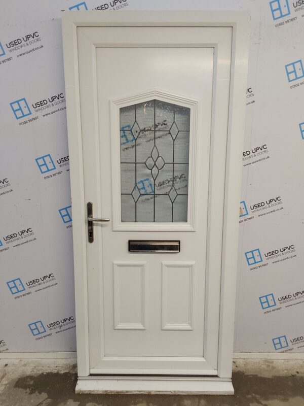Used White Upvc Front Door 945mm x 2105mm 0542