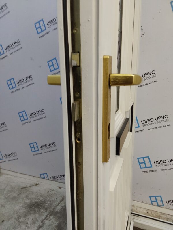 Used White Upvc Front Door And Side Panel 1265mm x 2050mm DS004 - Image 5