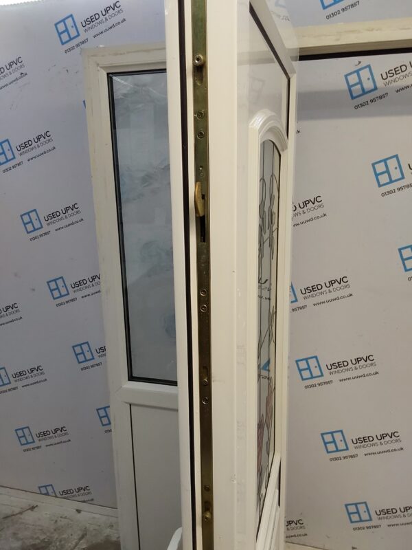 Used White Upvc Front Door And Side Panel 1520mm x 2035mm DS015 - Image 4