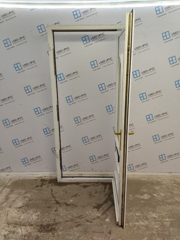 Used White Upvc Front Door 910mm x 2090mm (reduce to 890mm) C10D48 - Image 3