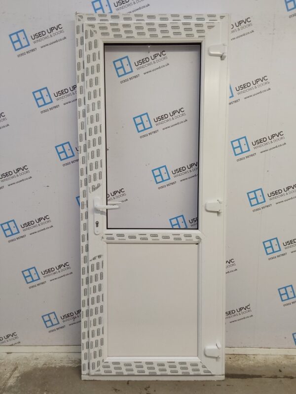 Brand New White Upvc Back Door 835mm x 2065mm (reduce to 820mm) ND24 - Image 2