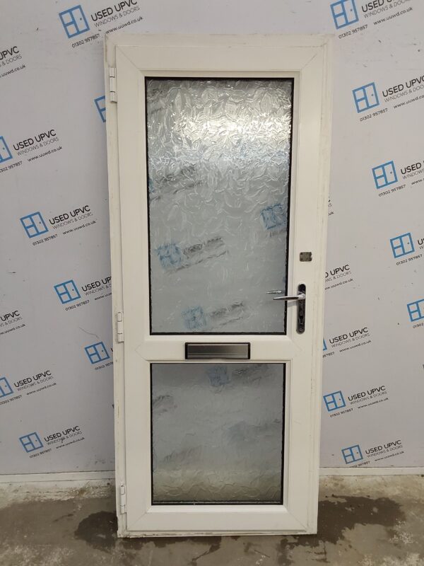 Used White Upvc Front Door 880mm x 2075mm C6032 - Image 2