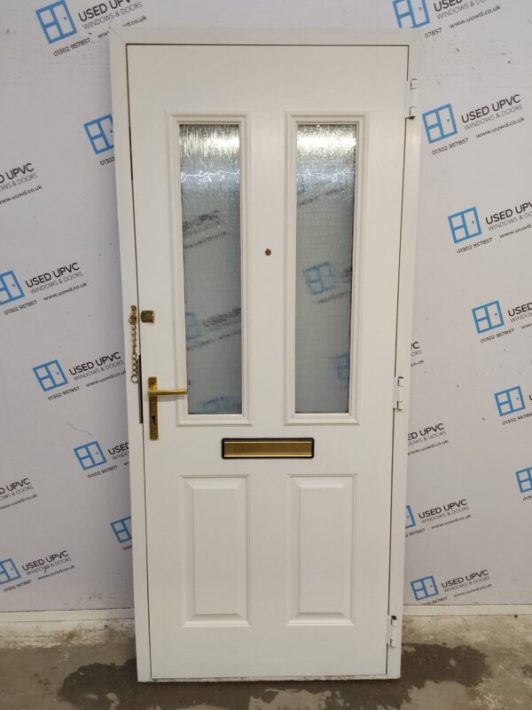Used White Composite Front Door 910mm x 2100mm 0723 - Image 2