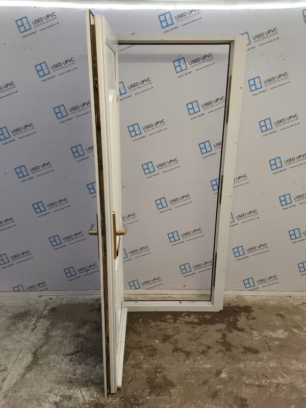 Used White Upvc Front Door 960mm x 2110mm (Reduce To 910mm) C6079 - Image 3