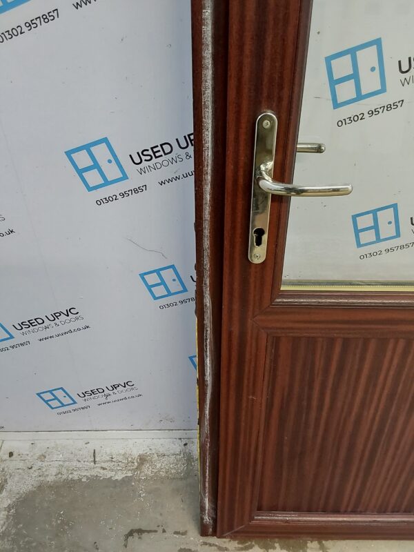 Used Woodgrain Upvc Back Door 920mm x 2070mm 0309 - Image 8