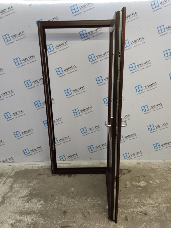 Used Woodgrain Upvc Back Door 920mm x 2070mm 0309 - Image 3
