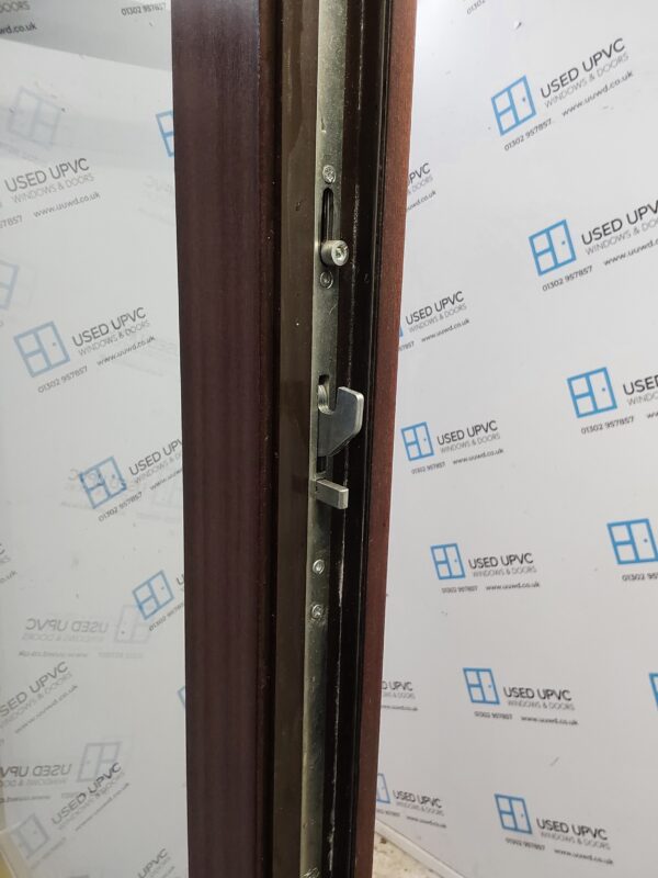 Used Woodgrain Upvc Back Door 920mm x 2070mm 0309 - Image 4