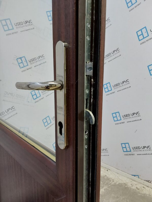 Used Woodgrain Upvc Back Door 920mm x 2070mm 0309 - Image 5